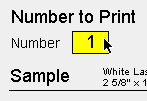 Setting Number to Print